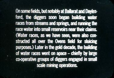 Slide - DIGGERS & MINING. GETTING THE GOLD, c1850s