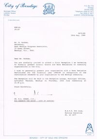 Document - BERT GRAHAM COLLECTION: EAST BENDIGO PROGRESS ASSOCIATION, 26/51989 - 6/4/1995