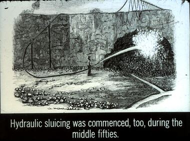Slide - DIGGERS & MINING. GETTING THE GOLD, c1850s