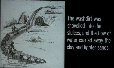 Slide - DIGGERS & MINING. GETTING THE GOLD, c1850