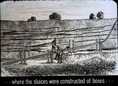 Slide - DIGGERS & MINING. GETTING THE GOLD, c1850