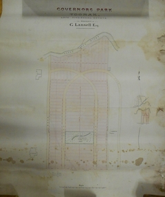 Plan - MARKS COLLECTION: PLAN OF G. LANSELL'S GOVERNOR'S PARK, TOORAK