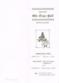 Document - PETER ELLIS COLLECTION: NON STOP OLD TIME BALL PROGRAMME, 21st April, 1978