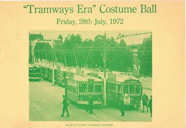 Document - PETER ELLIS COLLECTION: TRAMWAYS ERA COSTUME BALL, 28th July, 1972