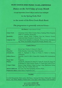 Document - PETER ELLIS COLLECTION: BUSH DANCE AND MUSIC CLUB