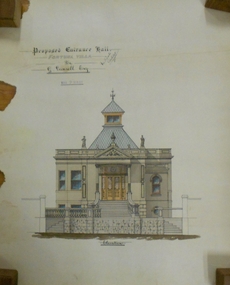 Plan - MARKS COLLECTION: DRAWING OF ENTRANCE HALL FORTUNA VILLA