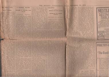 Newspaper - THE BENDIGO INDEPENDENT 31/12/1915