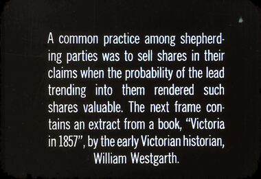 Slide - DIGGERS & MINING. GETTING THE GOLD, c1850