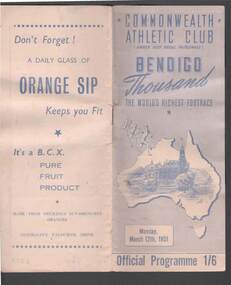 Document - BENDIGO THOUSAND PROGRAM 1951