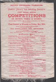 Document - AUSTRAL LITERARY AND DEBATING SOCIETY'S FIRST GRAND ANNUAL COMPETITIONS