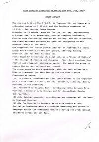Document - MERLE HALL COLLECTION: BRIEF REPORT  STRATEGIC PLANNING DAY 8/11/1997