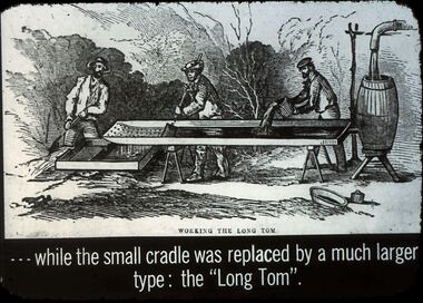 Slide - DIGGERS & MINING. GETTING THE GOLD, c1850s