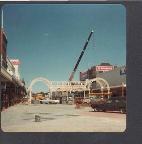 Photograph - BUILDING OF HARGREAVES MALL CANOPIES: MARCH 1982