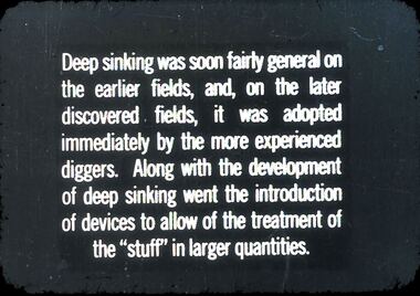 Slide - DIGGERS & MINING. GETTING THE GOLD, c1850s