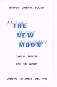 Document - VIKKI SPICER COLLECTION: BENDIGO OPERATIC SOCIETY PROGRAMME BOOKLET, 27th Septembr, 1963