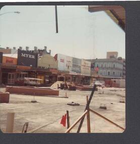 Photograph - BUILDING OF HARGREAVES MALL CANOPIES: MARCH 1982
