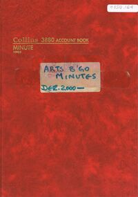 Document - MERLE HALL COLLECTION: ARTS BENDIGO MINUTES BOOK DEC 2000 TO SEPT 2001
