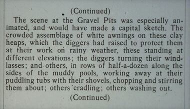 Slide - DIGGERS & MINING. GETTING THE GOLD, c1850s