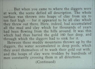 Slide - DIGGERS & MINING. GETTING THE GOLD, c1850s