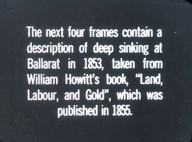 Slide - DIGGERS & MINING. GETTING THE GOLD, c1853