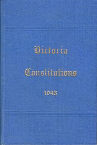 Book - LODGE COLLECTION: VICTORIA CONSTITUTIONS 1943