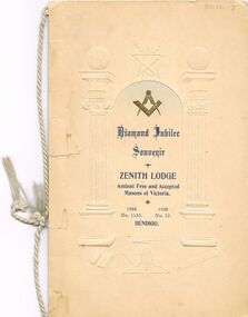 Document - LODGE COLLECTION: ZENITH LODGE DIAMOND JUBILEE SOUVENIR 1926, 30th June, 1926