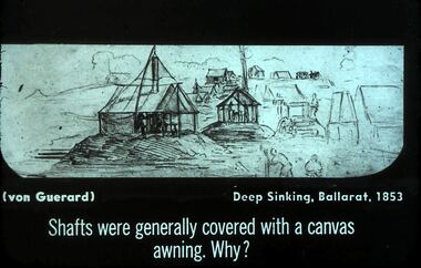 Slide - DIGGERS & MINING. GETTING THE GOLD, c1853