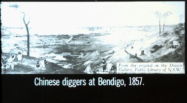 Slide - DIGGERS & MINING. THE CHINESE ON THE GOLD FIELDS, c1857