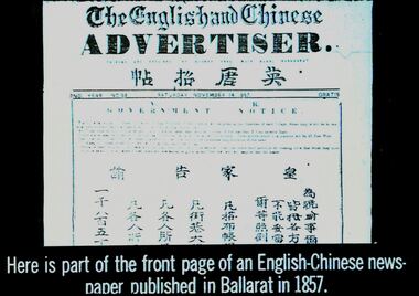 Slide - DIGGERS & MINING. THE CHINESE ON THE GOLD FIELDS, c1857