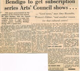 Document - MERLE HALL COLLECTION: NEWSPAPER CUTTING RE 1979 ARTS COUNCIL SHOWS