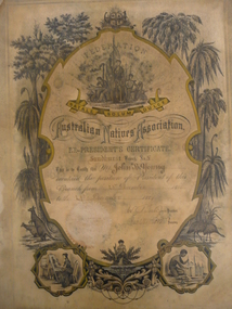 Document - ANA EX-PRESIDENTS CERTIFICATE MR J.B. YOUNG, 1887