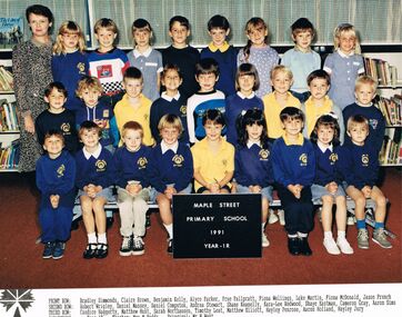 Photograph - MAPLE STREET PRIMARY SCHOOL COLLECTION:  GRADE 1R, 1991