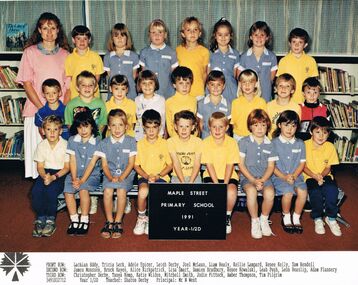 Photograph - MAPLE STREET PRIMARY SCHOOL COLLECTION:  YEAR 1/2D CLASS PHOTO 1991