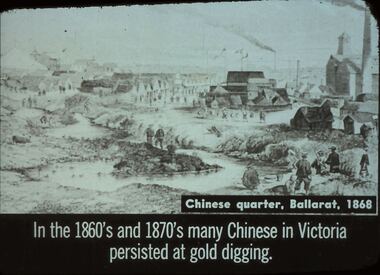Slide - DIGGERS & MINING. THE CHINESE ON THE GOLD FIELDS, c1868