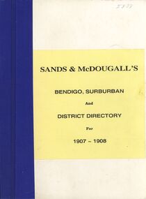 Book - SANDS & MCDOUGALL'S DIRECTORY 1907-1908