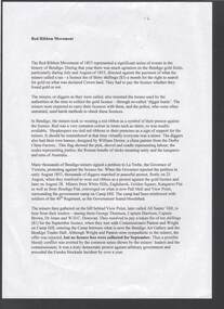 Document - RED RIBBON COLLECTION: DOCUMENT RED RIBBON MOVEMENT 1853