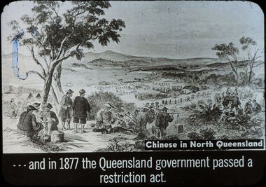 Slide - DIGGERS & MINING. THE CHINESE ON THE GOLD FIELDS, c1877