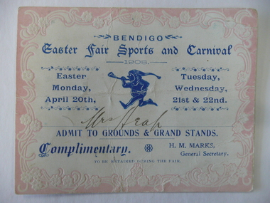 Document - EASTER FAIR TICKET 1908, 1908