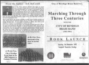 Document - CITY OF BENDIGO BRASS BAND: MARCHING THROUGH THREE CENTURIES
