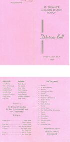 Document - PETER ELLIS COLLECTION: DEBUTANTE BALL, 10th July, 1987