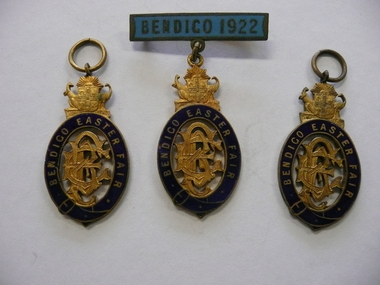 Medal - BENDIGO EASTER FAIR MEDALS 1922, 1922