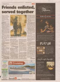 Newspaper - ANZAC COLLECTION: NEWSPAPER CLIPPING RE ENLISTMENT FOR WWI, 2nd August, 2014
