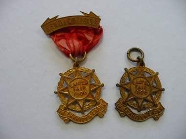 Medal - BENDIGO EASTER FAIR MEDAL 1906, 1906