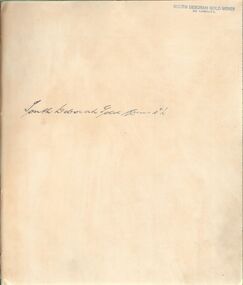 Document - MCCOLL, RANKIN AND STANISTREET COLLECTION:  SOUTH DEBORAH BULLION BOOK
