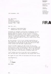 Document - MERLE HALL COLLECTION: DOCUMENTS RELATING TO FEASIBILITY OF BENDIGO ARTS CENTRE 1981 TO 1982