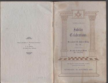 Book - BOOK: JUBILEE CELEBRATIONS, 5th November, 1924