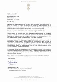 Document - PETER ELLIS COLLECTION: LETTER TO PETER ELLIS