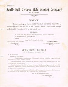 Document - MCCOLL, RANKIN AND STANISTREET COLLECTION:  SOUTH NELL GWYNNE