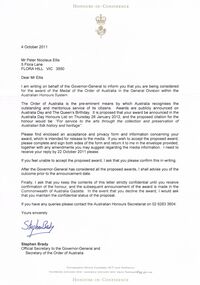 Document - PETER ELLIS COLLECTION: LETTER TO PETER ELLIS