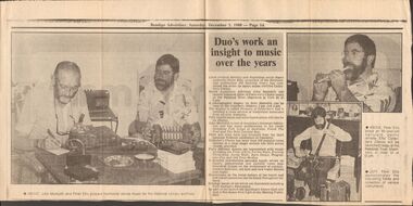 Newspaper - PETER ELLIS COLLECTION: BENDIGO ADVERTISER SATURDAY DECEMBER 3, 1998, 3rd December, 1998
